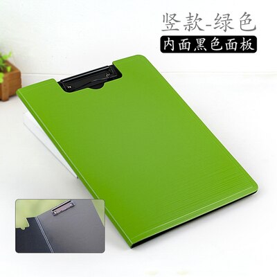A4 Covered Clipboard File Folder Organizer Documents Holder Writing Pad Padfolio Portfolio Tool for Office School Home: green