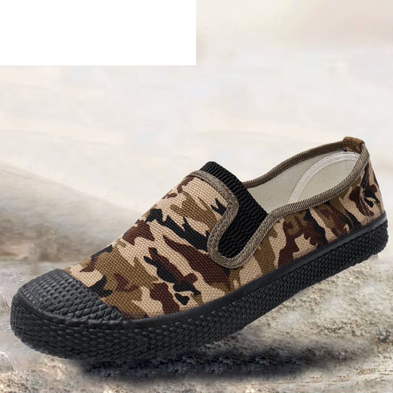 Klassiske camouflage arbejde fritidssko mænd slip-on skridsikre mænd sko behagelige lette arbejdssko til mænd