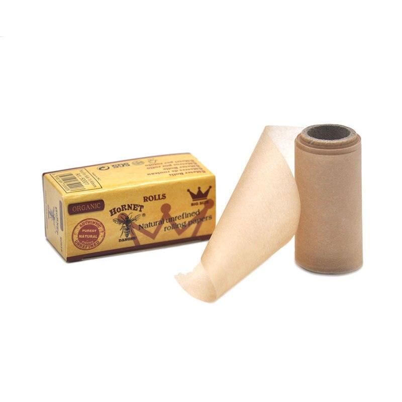 24 Rolls/Doos Smaak Papier Natuurlijke Papier 44Mm Tip Filter Draagbare Smaakloos Kegels Rolling Vormige Papers: Brown