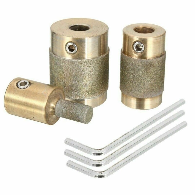 Broca para trituradora de diamante, herramientas de cabezal de 1 pulgada, 3/4 pulgadas, 1/4 pulgadas, 3 tamaños, núcleo de latón