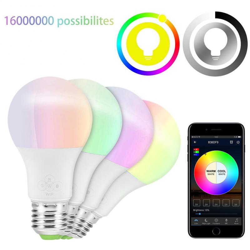 Alexa WiFi Smart Light Bulbs RGB LED Smart Lamp Color Dimmable Google Remote Control Home Smart Lamp Lampada Inteligente