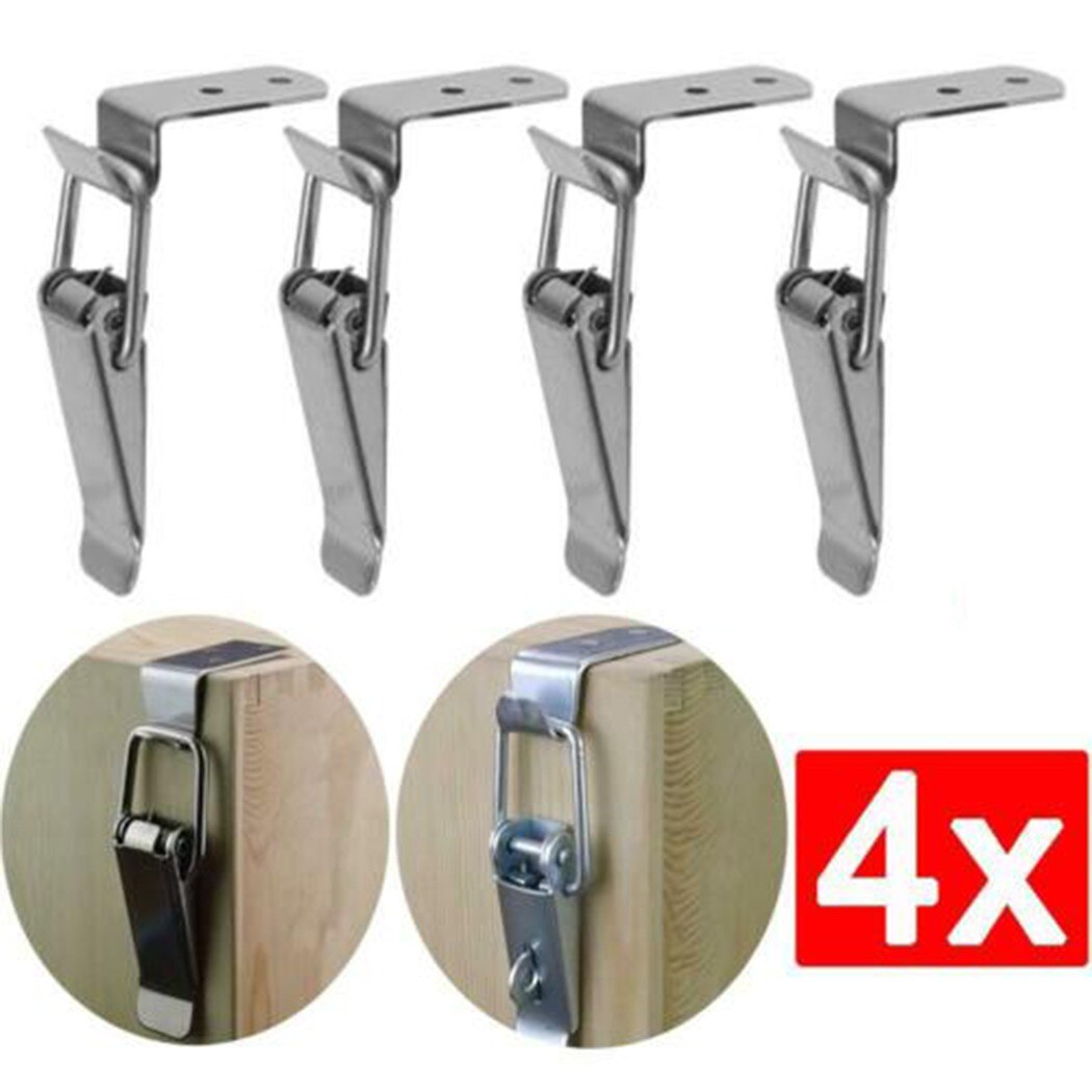 Set Latch Silver Spring Stainless Steel Toggle Tools Accessory Clamp Clip