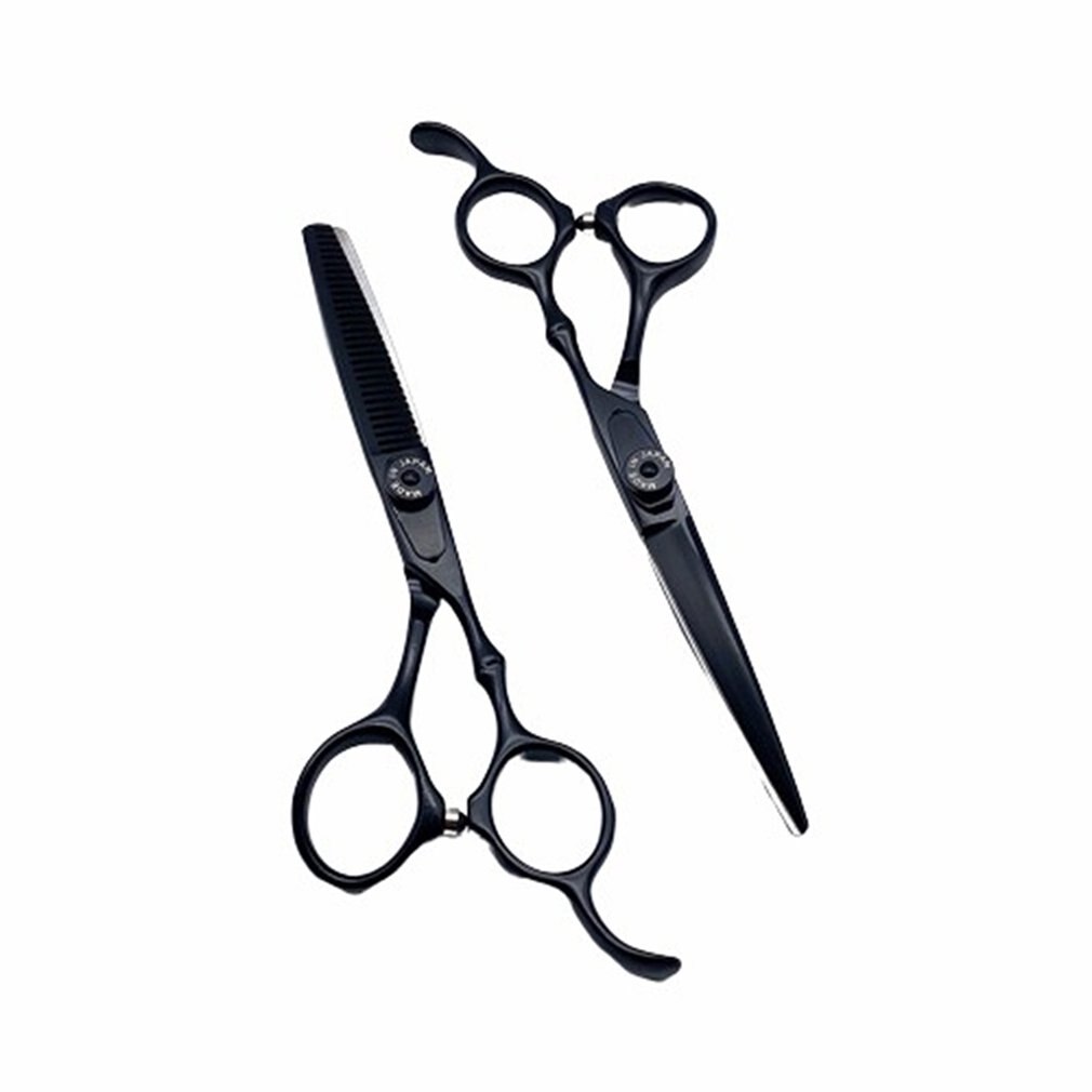 Sharp Blade Hair Scissors Cut Hair Cutting Salon Scissor Makas Barber Shears Hairdressing Scissors Black With Razor