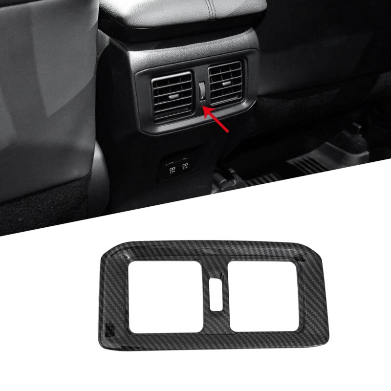 Auto Airconditioning Vent Outlet Cover Trim Armsteun Doos Half Pak Achter Voor Toyota Rav4 Rav 4 Carbon fiber Stijl Auto