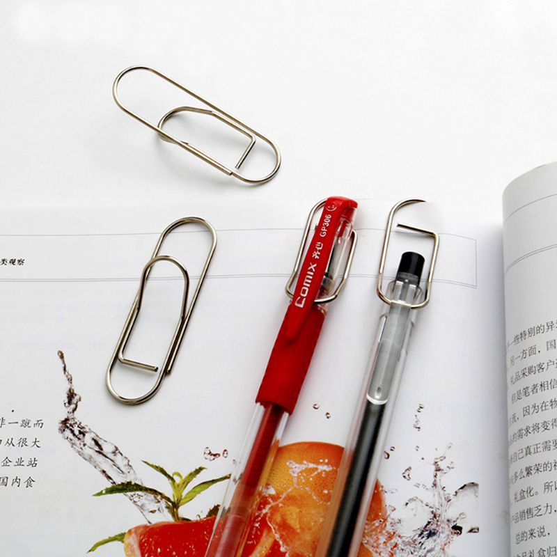 10 Uds. De Clips de Metal para bolígrafo, de papel fotográfico para Notebook, soporte para diario, papelería, suministros de oficina