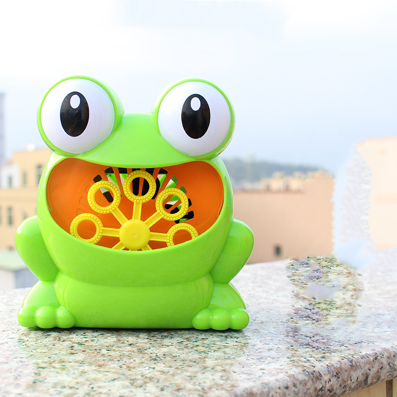 Neue Niedliche Lustige Frosch-Automatische Seifenblasenmaschine für Partys und Sommer-draussen-Spielzeug für freundlicher, und