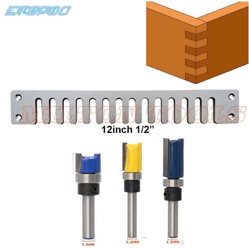 12 Zoll 1/2 Zoll Schwalbenschwanz Vorlage Router Vorlage Bausatz Vorlage Zeichnung Bausatz Holzbearbeitung Gerade Zapfen Fräser Werkzeuge