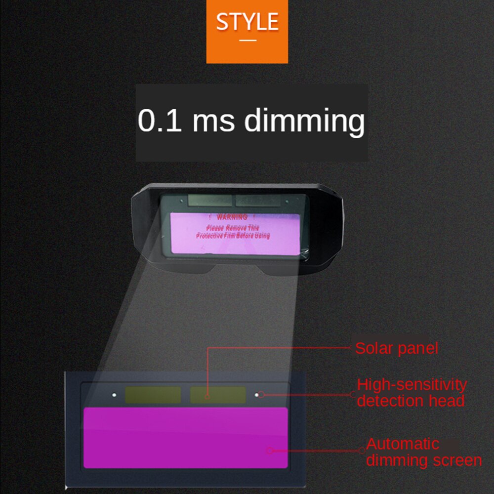 Auto Darkening Welding Helmet Automatic Light Change Auto Darkening Anti- Eyes Shied Goggle Glasses for Eyes Glasses