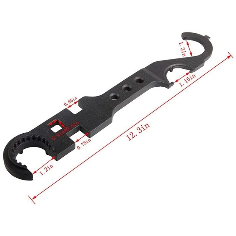 Multi-Function Tool for Disassembly and Installation Steel Black Multi-Function Wrench Outdoor Field