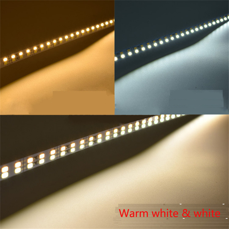 Tira dura LED regulable, barra LED de doble fila, 144 LED/M, armario, estante, escaparate, tira CCT 3000k 4000k 6000K, rojo, verde y azul