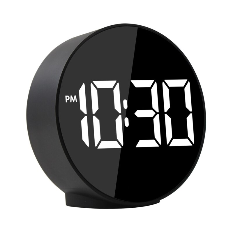 LED Alarm Clock Voice Control Table Wake Up Light Electronic Large Time Temperature Display Home Decor