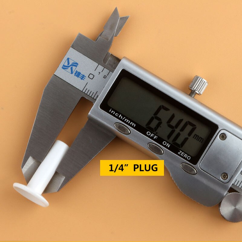 1/4" OD tube white hard plug Straight-through Pipe connector of reverse osmosis water system Blocking Diameter 6.5MM fittings