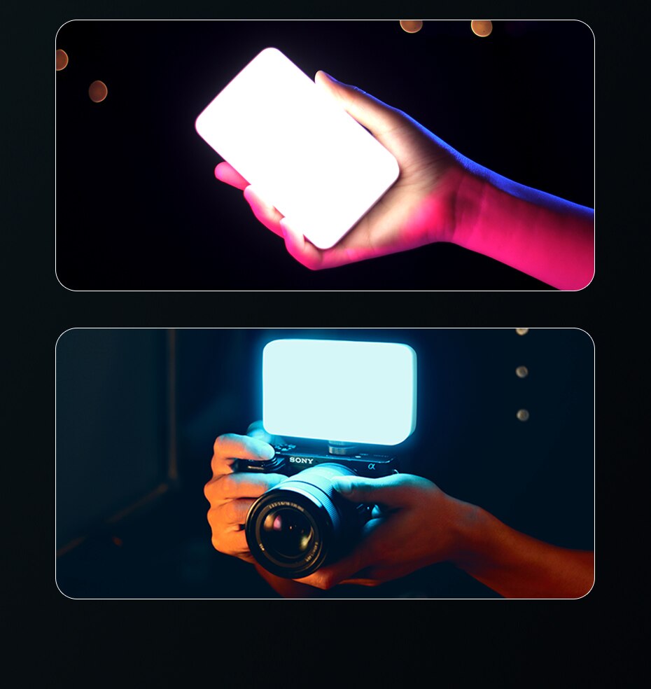 Ulanzi vijim  vl120 3200k-6500k vlog led video lys cri 95 dæmpbart kamera foto fotografisk belysning farverigt rgb fyld lys