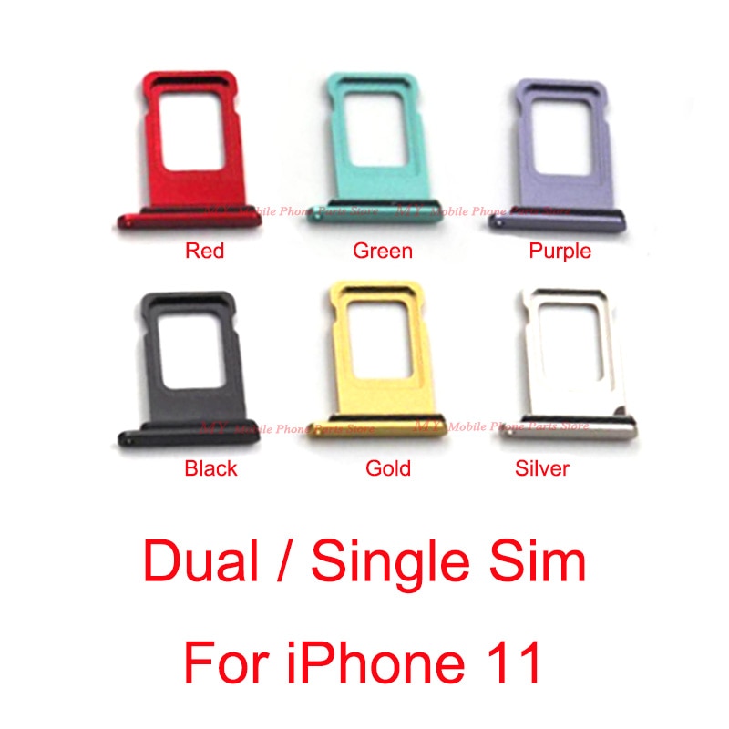 1 einstellen Dual Sim Karte Slot Sockel biegen Kabel + Dual Sim Karte Tablett Halfter Leser Für iPhone 11 iPhone11 Ersatz Ersatzteile