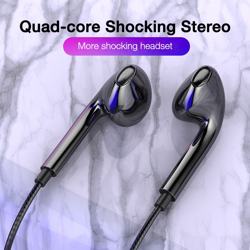 3.5Mm Wired Hoofdtelefoon Met Bass Oordopjes Stereo Oortelefoon Muziek Sport Gaming Headset Met Microfoon Voor Xiaomi Iphone 11 Oortelefoon