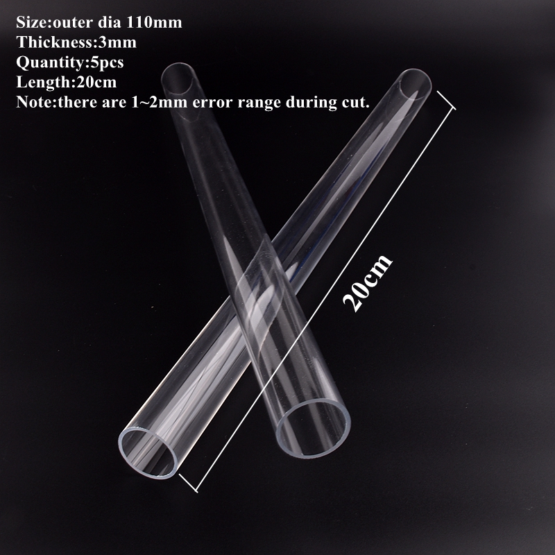 Länge 20cm OD 16 ~ 110mm Klar Plexiglas Acryl Aquarium Aquarium Rohr Hause DIY Bewässerung System PMMA rohr Wasser Versorgung Rohr