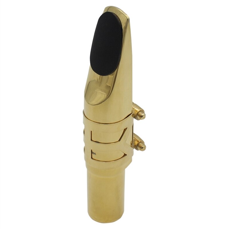 Instrumentos musicales boquilla de Metal con tapa tono práctico saxofón Alto accesorios de boquilla: black