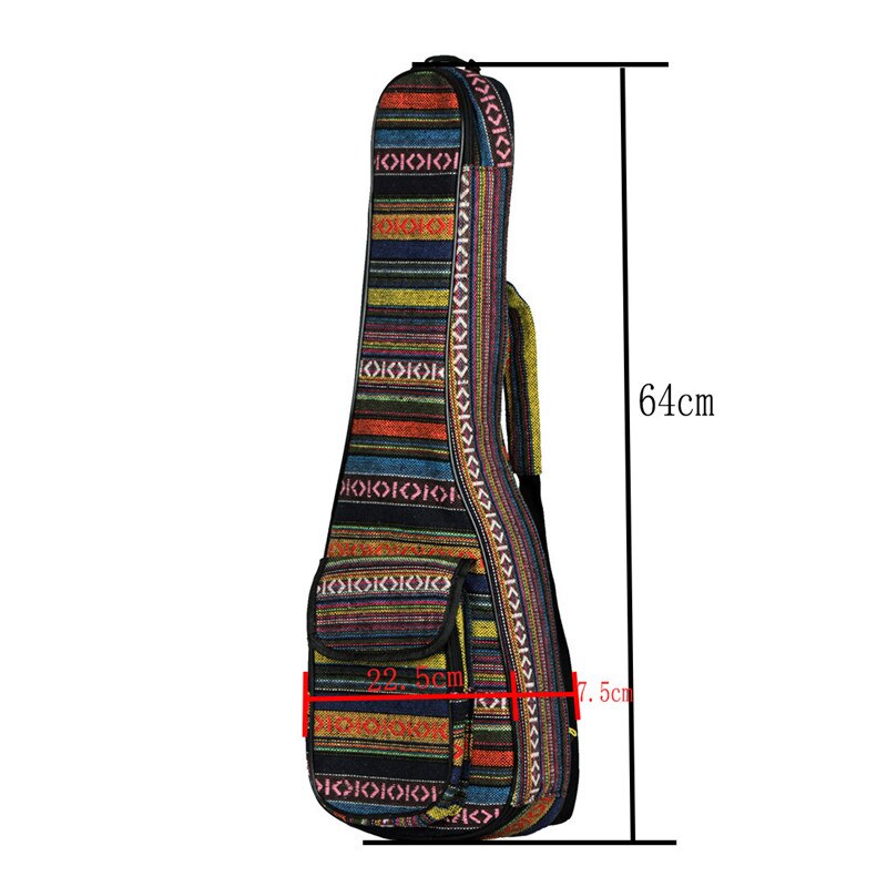 23 Inch Portable Cotton Nylon Padded Bass Guitar Gig Bag Ukulele Case Box Guitarra Cover Backpack With Double Strap