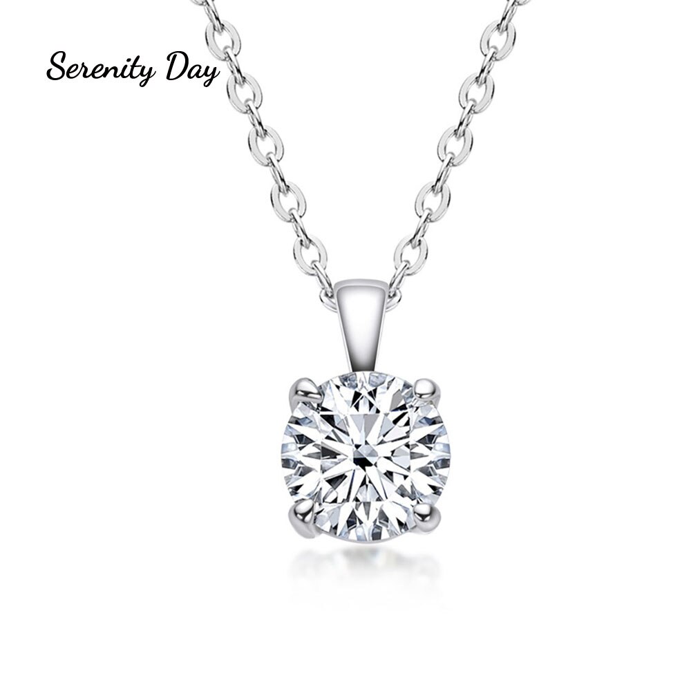Collana con ciondolo Moissanite Color oro 1 carato reale 1 carato 100% argento Sterling 925/oro 18 carati regalo di gioielleria raffinata