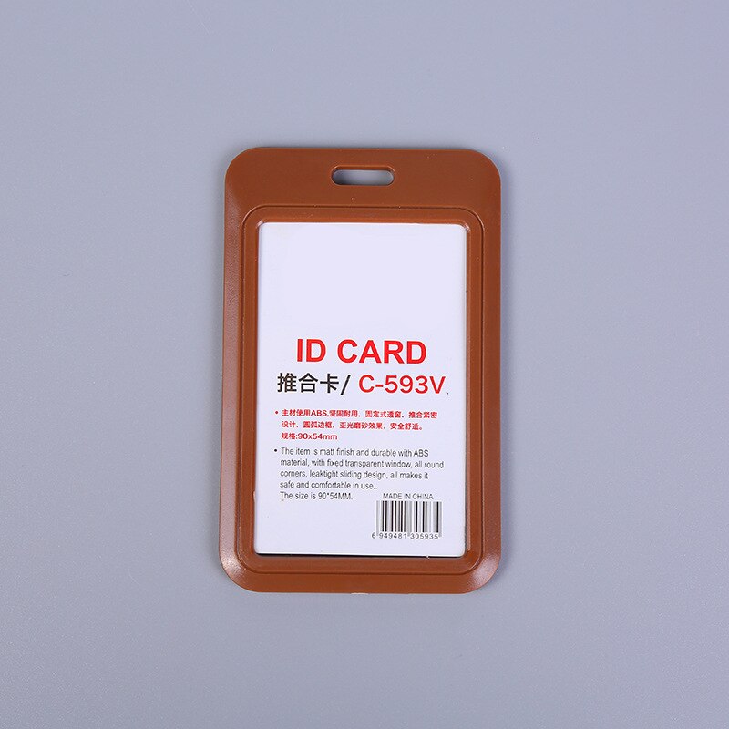 Doctor Nurse ID Card Pass Holder Student ID Card Holder Bus Pass Business Card Case Acrylic Nurse Badge: Dark Bown