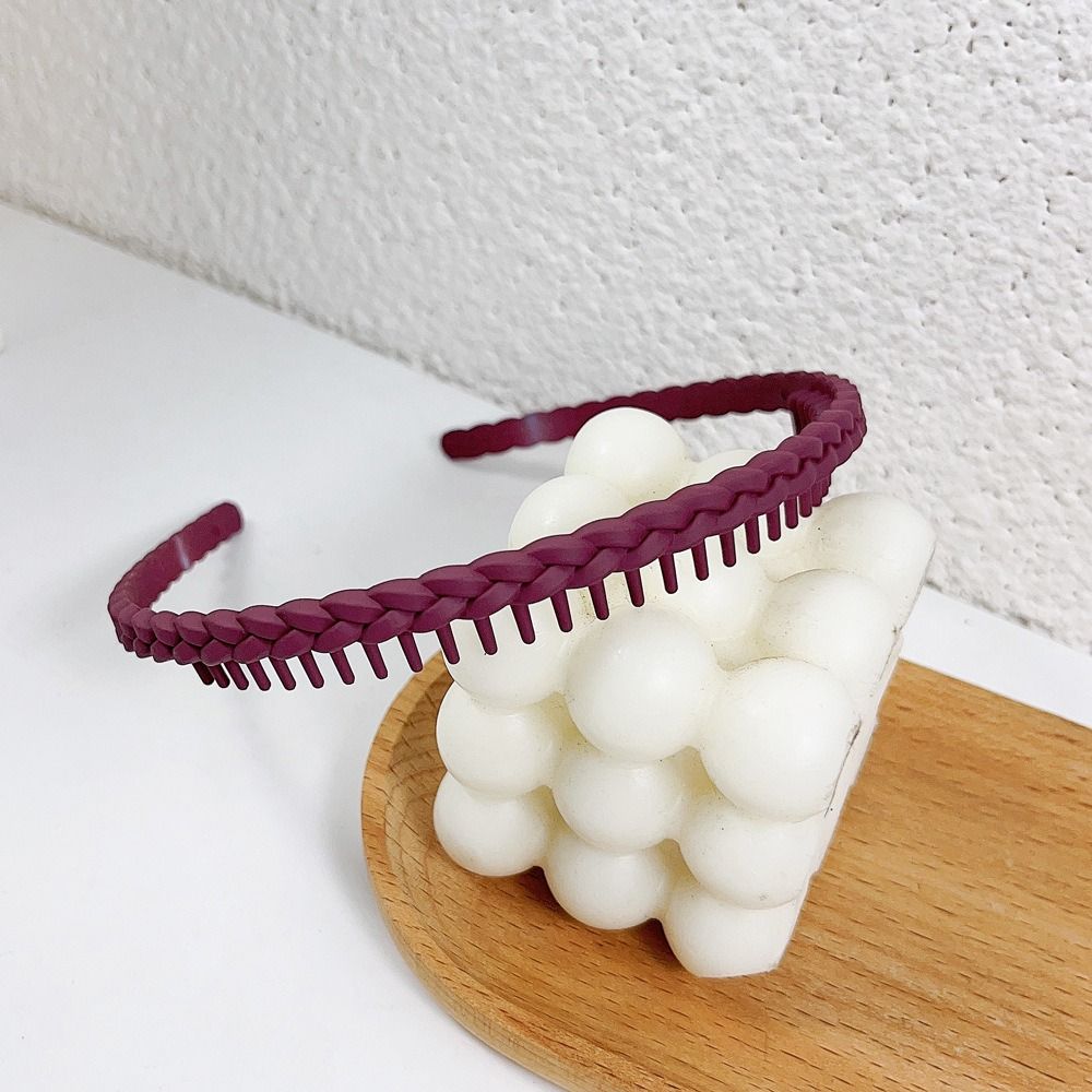 Copricapo femminile per capelli rotti cerchietto per capelli con denti fascia per capelli con treccia smerigliata fascia per capelli antiscivolo fascia per capelli casuale: Lavanda