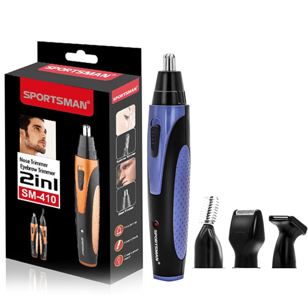 5 In 1 Draagbare Elektrische Neus En Oor Trimmer Voor Mannen Oplaadbare Neus Haar Verwijderen Clipper Wenkbrauw Baard Batterij Trimmer scheerapparaat: 4 IN 1 Type3blue