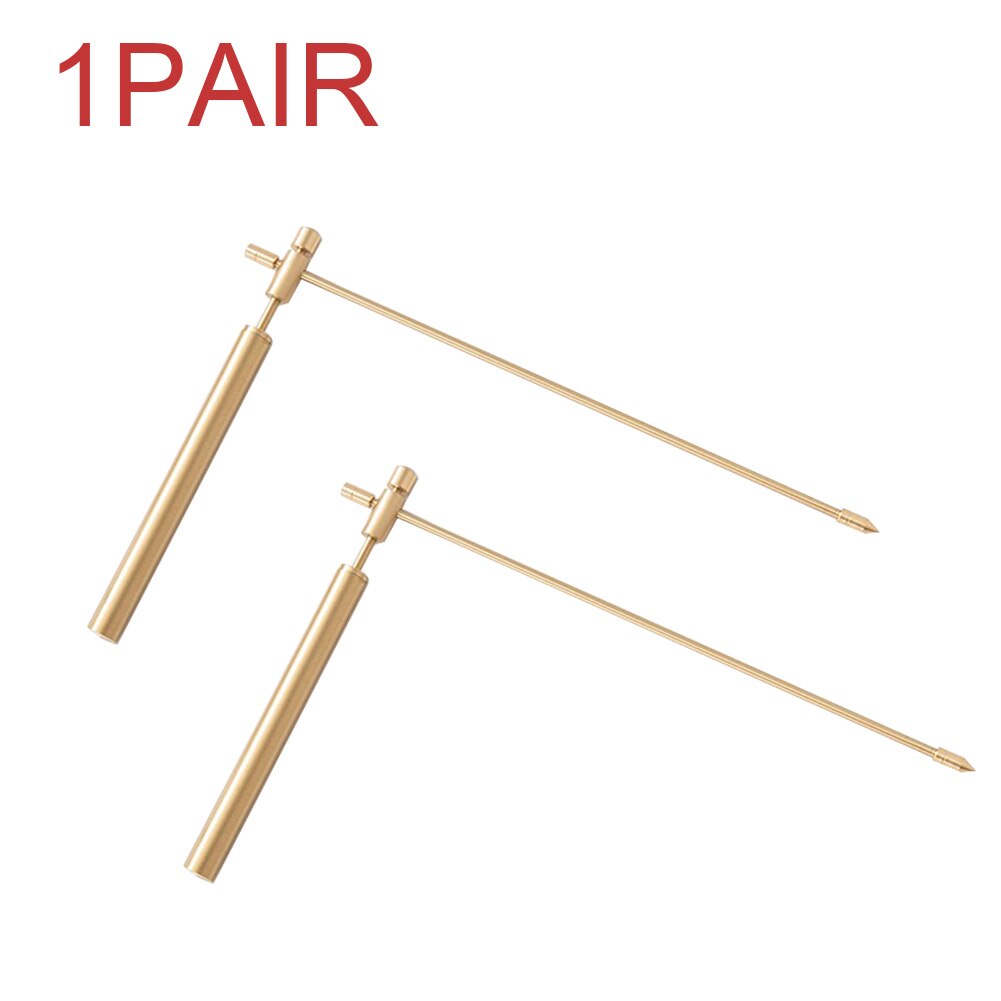 1pair Outdoor Dowsing Rod Copper Water Witching Dragon Seeking Energy Portable Adjustable Detector Flexible Detachable Tool