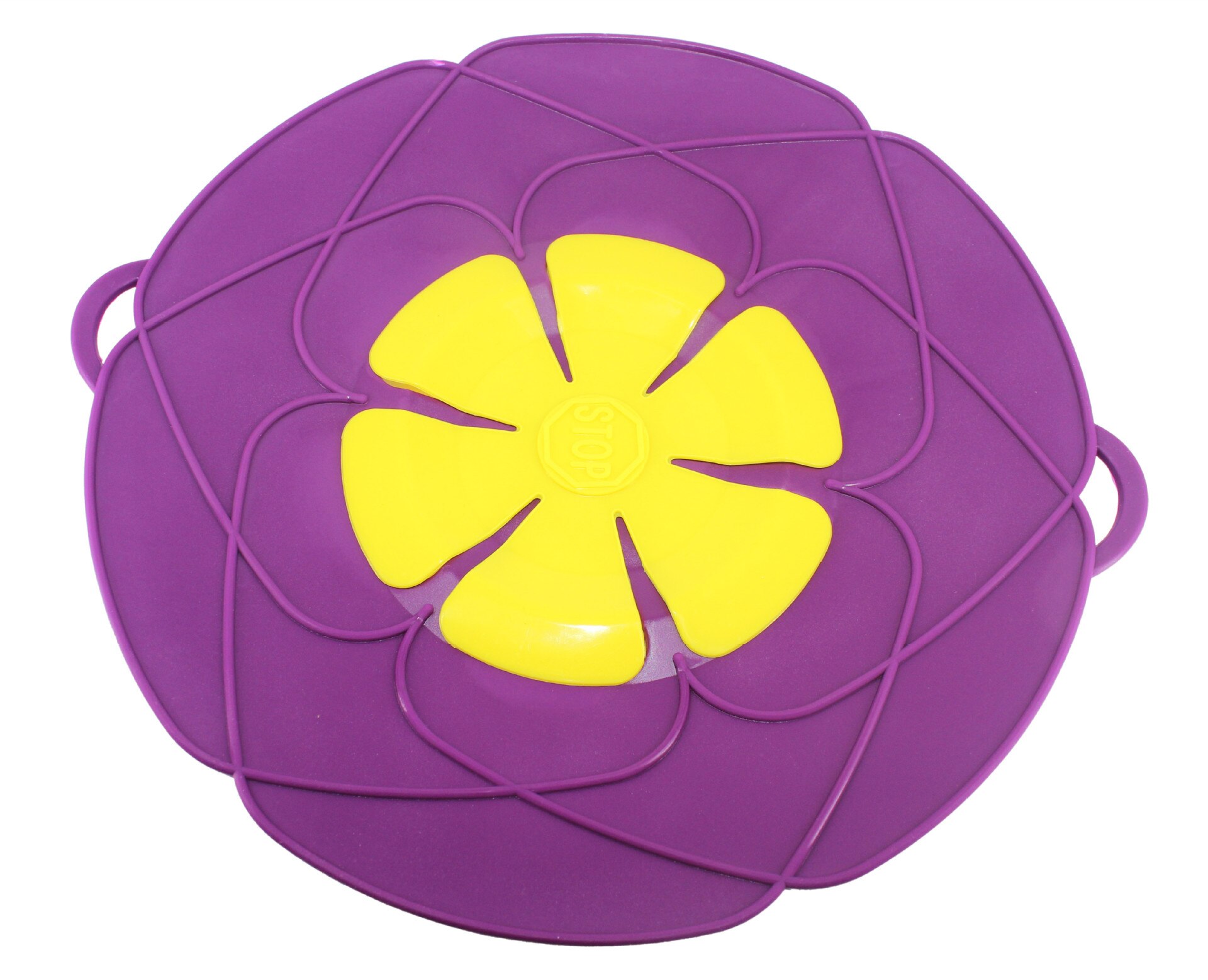 Siliconen deksel morsstop deksel voor pot pan kookgereedschap bloem kookgerei siliconen deksel stop deksel pot deksel keukenaccessoires: Paars 