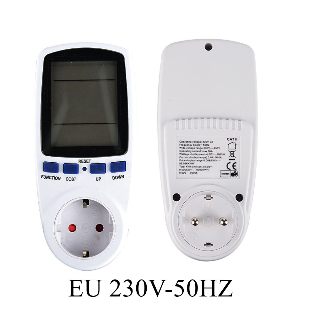 Vermogensmeter digitale wattmeter kwh watt monitor stopcontactanalysator elektrische meetinstrumenten eu br  ac 230v-250v 110v-130v