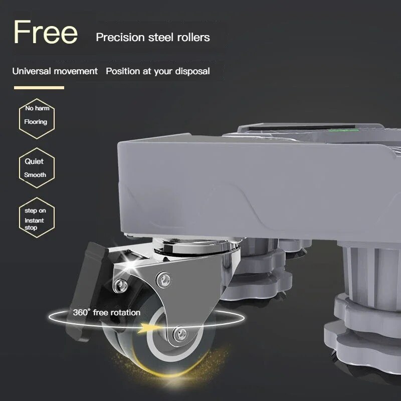 Universal Base Washing Machine Stand Lifting Fridge Base Multi-functional Adjustable Base for Dryer Refrigerator Washing Machine
