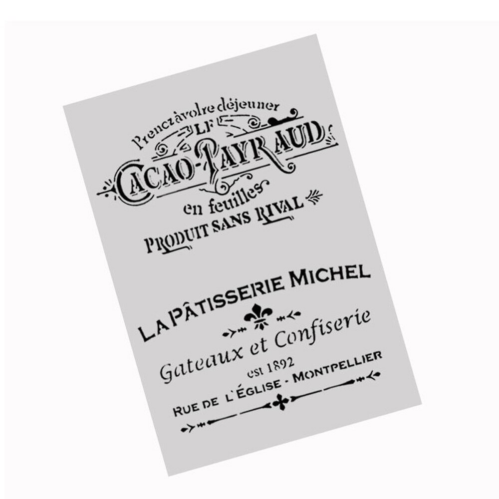 White Plastic Craft Layering Stencils Walls Painting Scrapbooking Stamp Album Decor Embossing Paper Card Template 21*29.5 cm