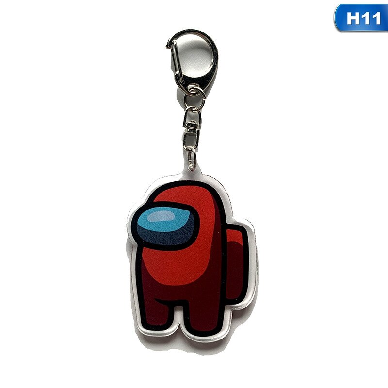 Llavero periférico de la serie Game among us, colgante de acrílico,: H11