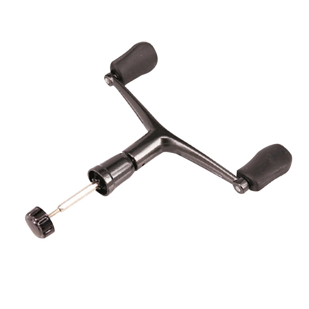 Mango de carrete de pesca con tuerca, balancín extensible de Metal para exteriores, herramienta antideslizante de doble agarre para curricán, accesorios de manivela: M