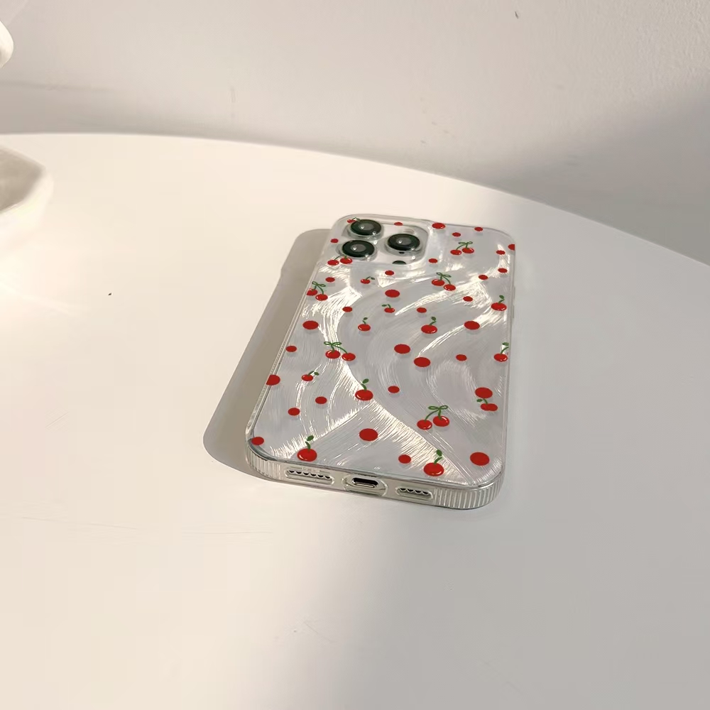 Para OPPO Reno 7 4G 8 10 5G 11 11F 12 12F 13 13F 5 5Z 6 Lite 6Z 7Z 8Z 8T cereza roja brillante funda de teléfono dura