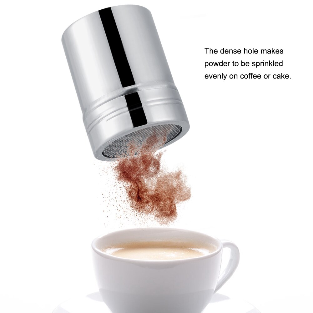 Stainless Steel Cocoa Powder Shaker Chocolate Icing Sugar Shaker Sifter For Shaking Icing Sugar Onto Cakes