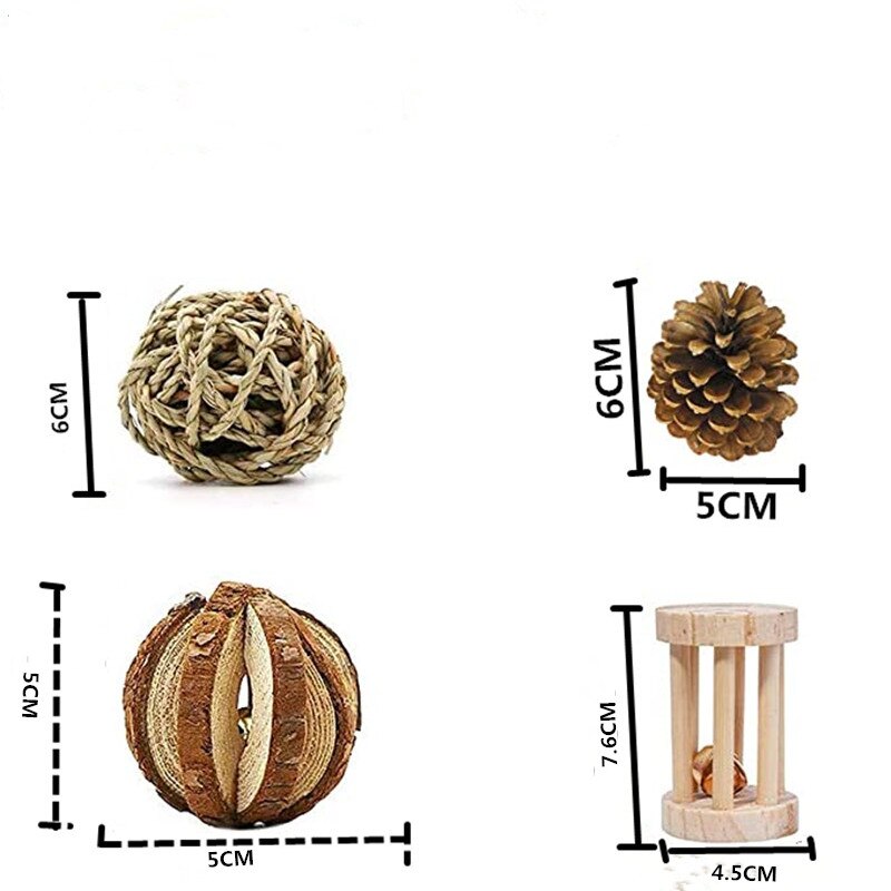 10PCS Hamster Chew Toy Set,Rat Toys Natural Pine Wood,Gerbil,Hamster,Chinchilla&#39;s Favorite Chewing Toy,Toys Accessories