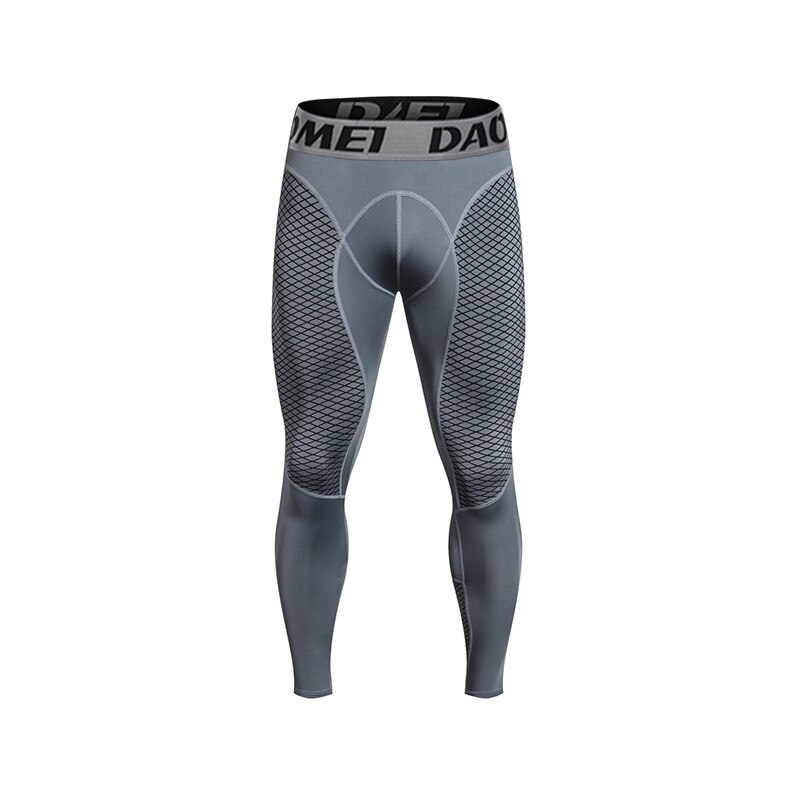 Oeak hommes Leggings de Compression en cours d'exécution serré sport Jogging pantalon sport séchage rapide Leggings Fitness pantalon hommes entraînement bas: Gris / XL