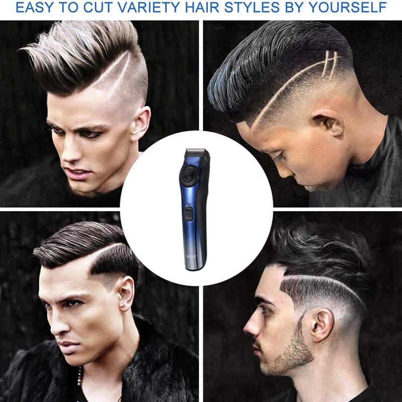 Vgr v -080 elektrisk hårtrimmer skägg för män klippmaskin frisyrhuvud kant justerbar klippare