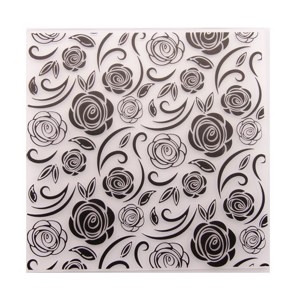 Rose Flower Plastic Embossing Folders Paper Cards Template Scrapbooking Craft Card Making DIY Photo Album Wedding Decor: Default Title