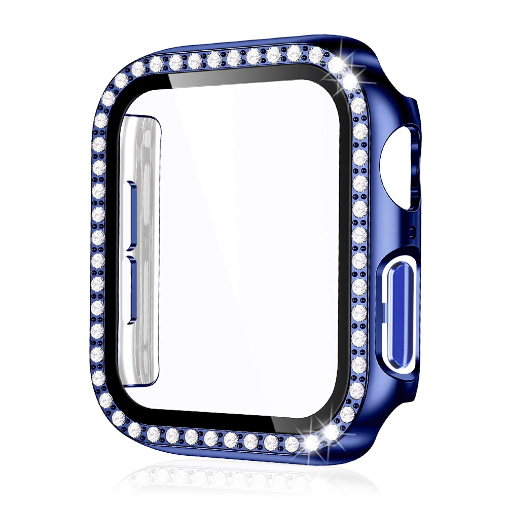 Apple Watch 10 Series Single Row Diamond Case Full Cover Watch Protective Cover Iwatch Series 42MM 46MM Apple Watch Case: Brass / 7 Inches & Above