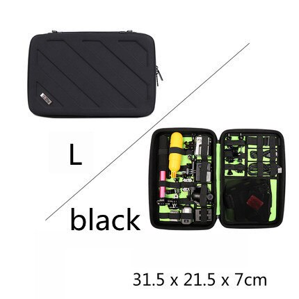 Bubm Zak Voor Pakket Beschermende Tas Voor Gopro Geographic Camera Case Shockproof Draagtas Voor Gopro Hero 5 4 3 + 3 2 1: L Black