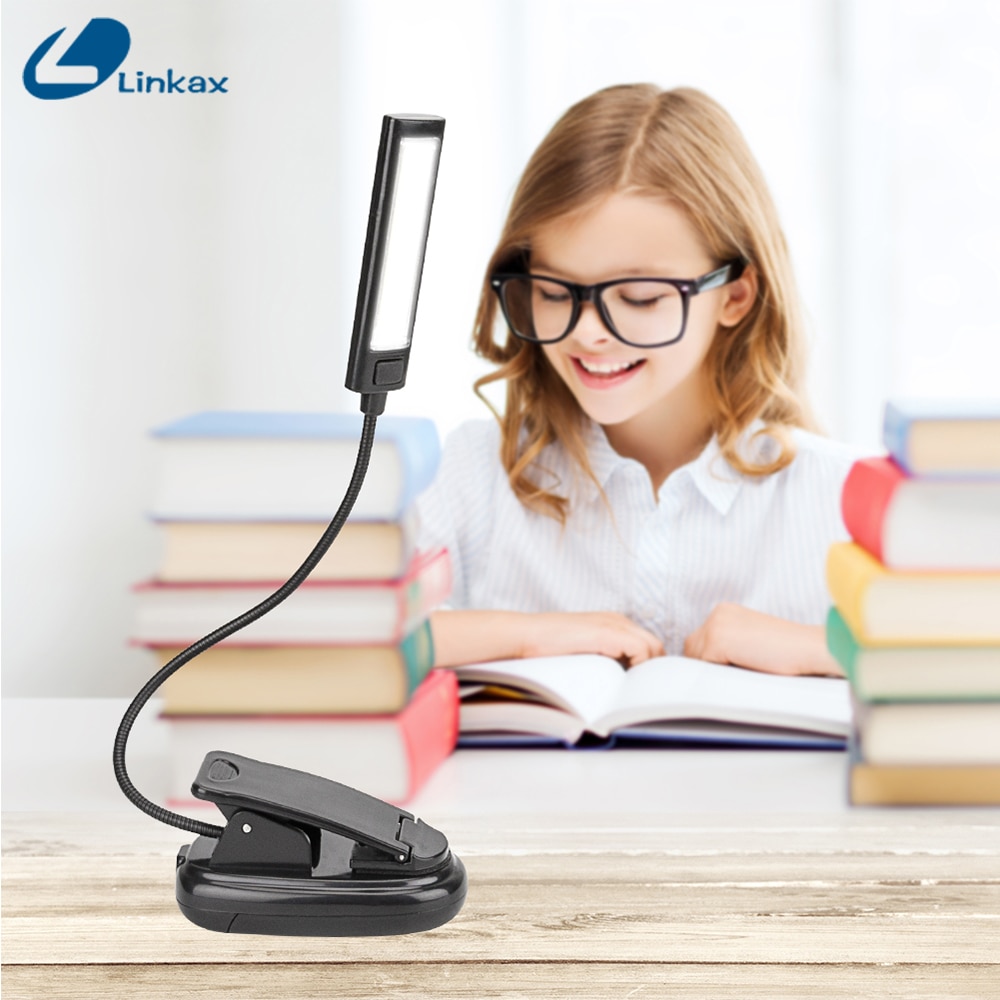 Mini COB LED Clip Op Verstelbare Book Reading Light Lamp Super Heldere Voor Kindle Touch USB tafel LED Bureaulamp lamp