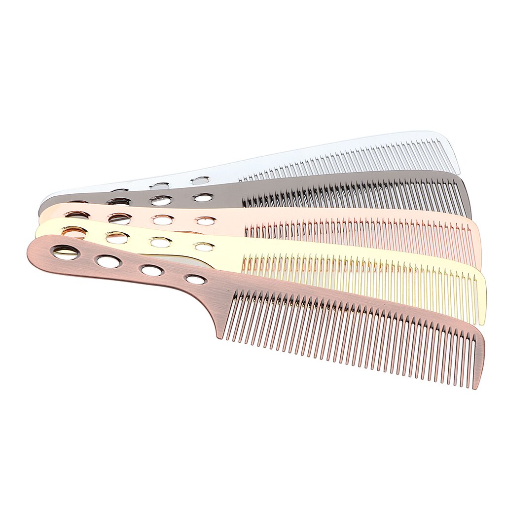 Lightweight Space Aluminum Antistatic Haircutting Styling Hairdressing Barber Comb, 8.5 inches