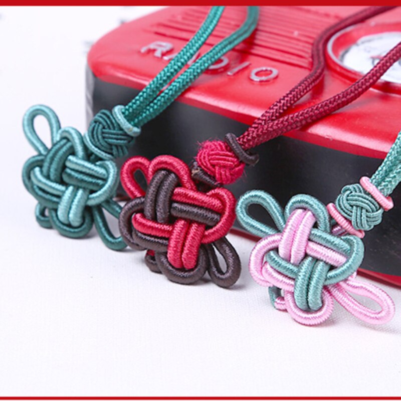 Mini colgante de borlas de nudos chinos, accesorios textiles para el hogar, cortina, ropa, borla, cuerda artesanal, Material decorativo artesanal, 2 piezas