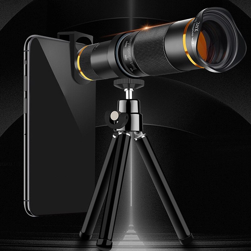 38X Telephoto Lens HD Monocular Telescope Phone Camera Lens for IPhone 11 Xs Max XR X 8 7 Plus Android Smartphone Mobile