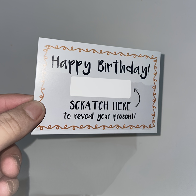 10pcs, DIY Birthday Cards, Scratch Off Cards, Surprise Card, Birthday For Boyfriends And Girlfriends, Date N