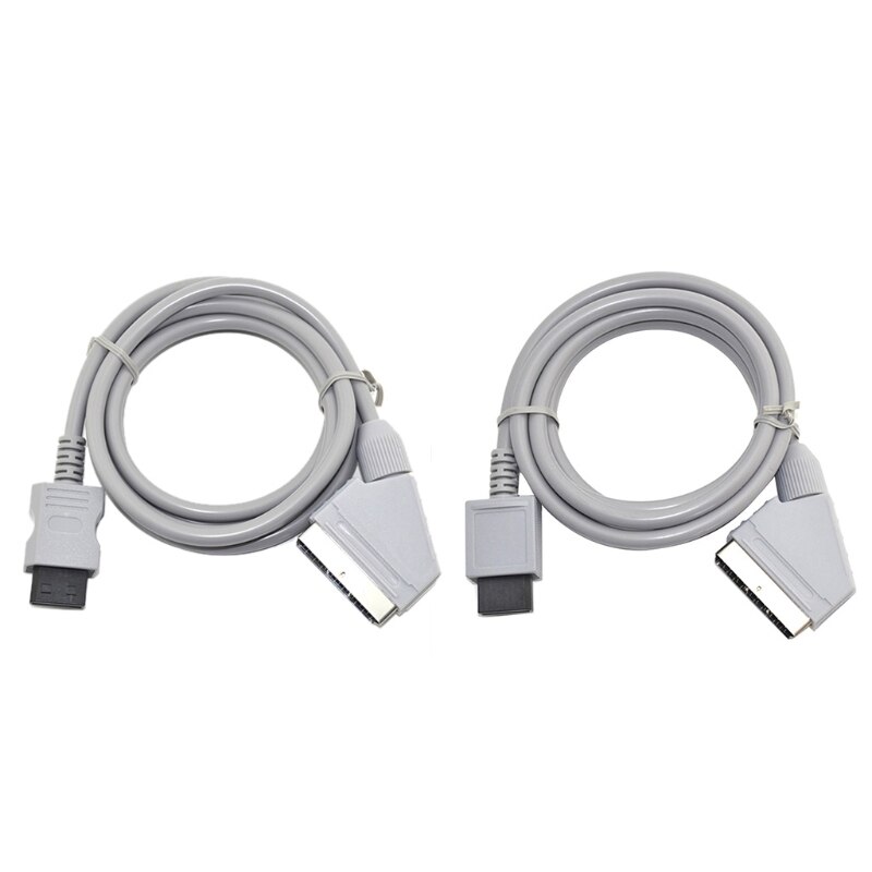 Câble pour TV vidéo Scart rvb, cordon AV, 1.8m, Compatible avec Wii wii-u, jeu vidéo