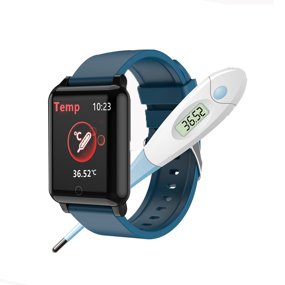 F54 Smart Horloge Body Temperatuur Meting Horloge 1.3 "Screen Vrouwen Mannen Smartwatch Hartslag Sleep Monitor Voor Android Ios