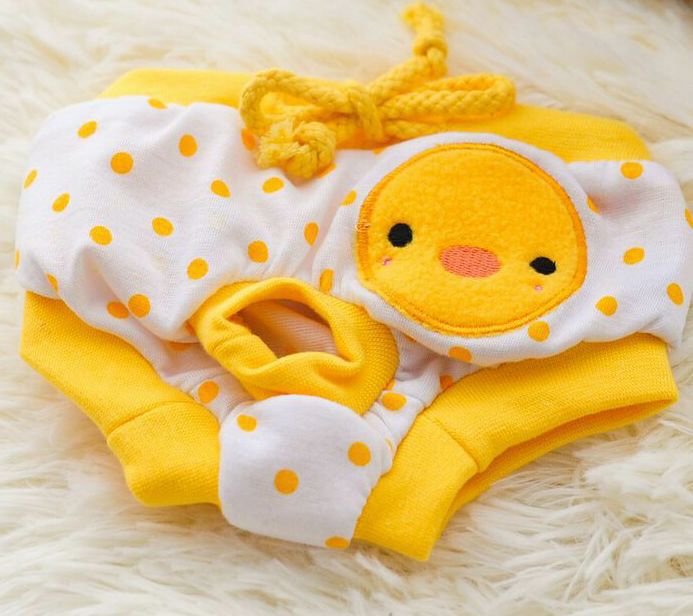 1Pcs Dog Physiological Pants Cute Print Diaper Sanitary Pants Washable Dog Shorts For Small Medium Dogs Underwear Briefs