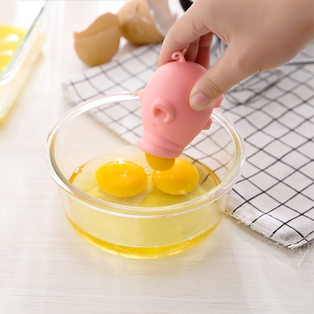 Æggeblommer i silikone æggeblomme separator gris modellering køkkenværktøj værktøj æggeblomme hvid suge separator separator filter